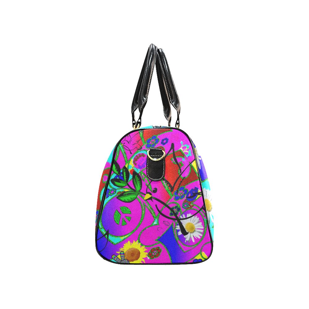 "With Love" Collection New Waterproof Travel Bag/Small (Model 1639)