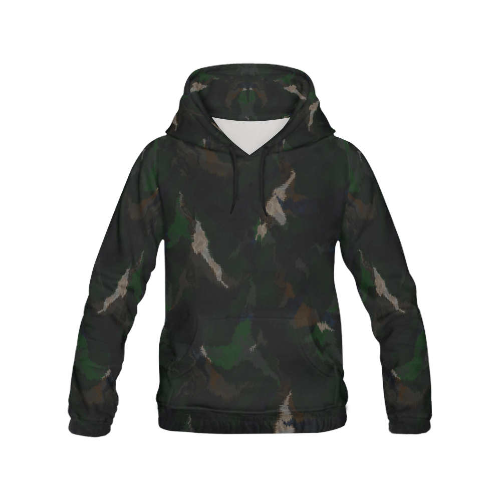 Army All Over Print Hoodie for Women (USA Size) (Model H13)