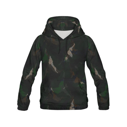 Army All Over Print Hoodie for Women (USA Size) (Model H13)