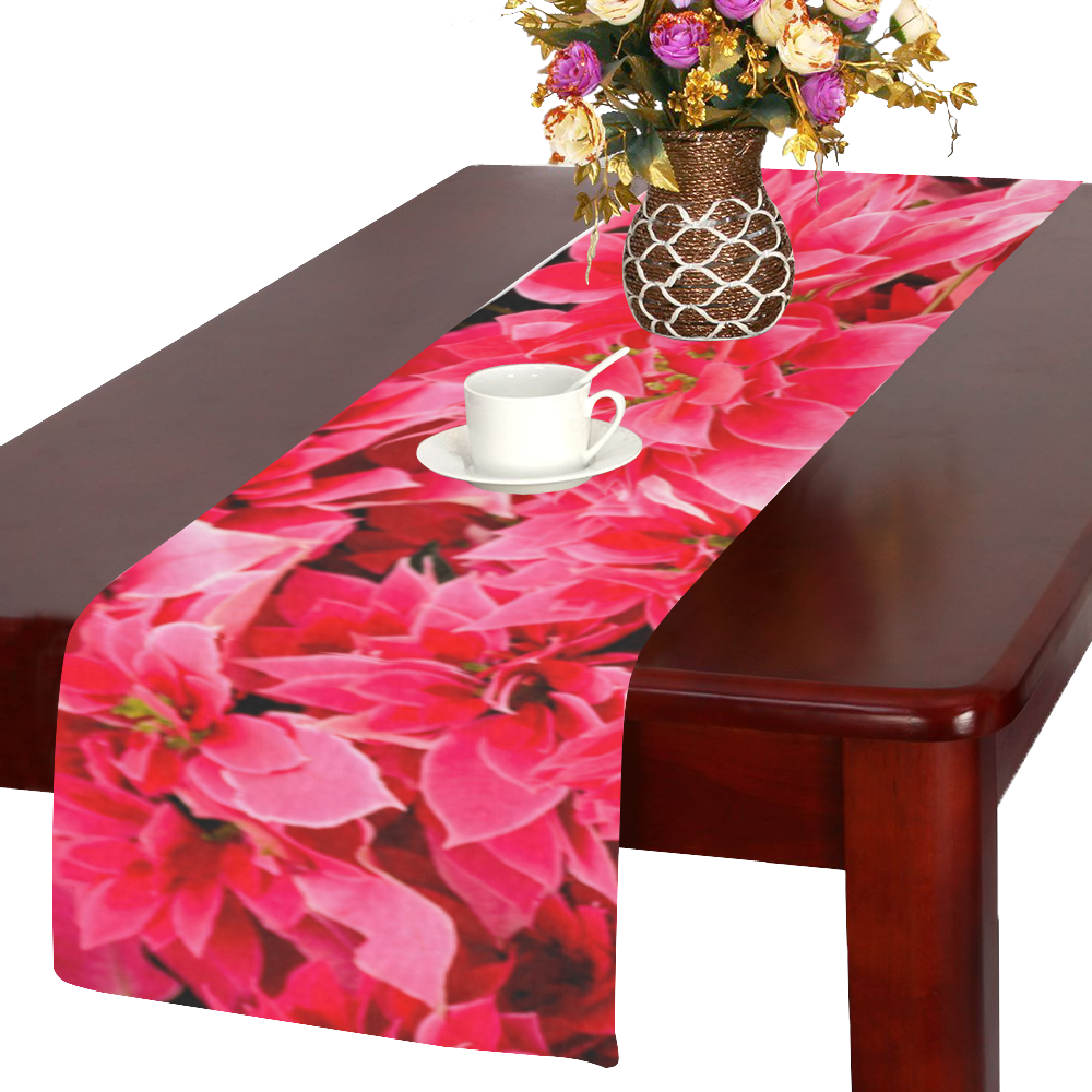 Poinsettias Table Runner 14x72 inch