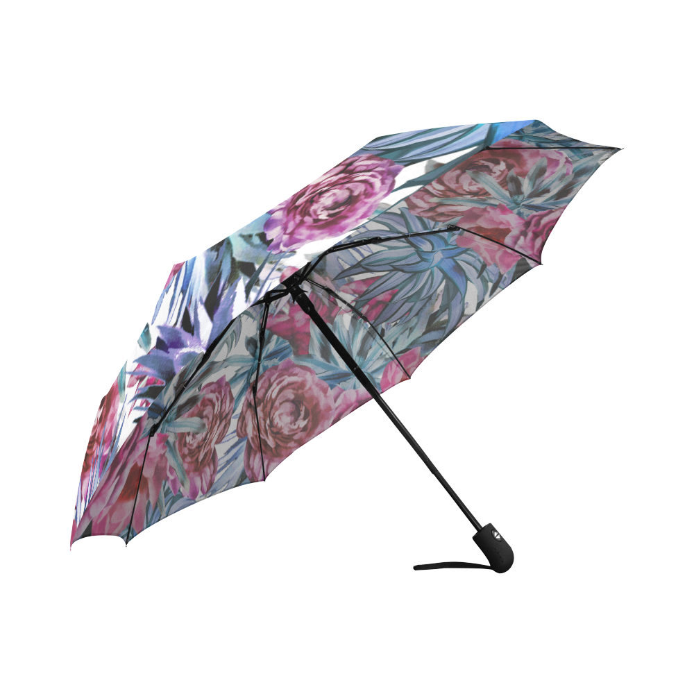 Floral tropical Auto-Foldable Umbrella (Model U04)