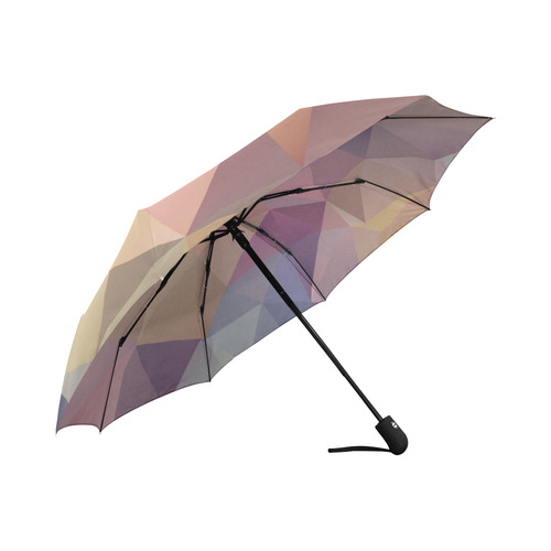 Polygon gray pink Auto-Foldable Umbrella (Model U04)