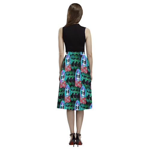 Goth sugarskull with attitude Aoede Crepe Skirt (Model D16)