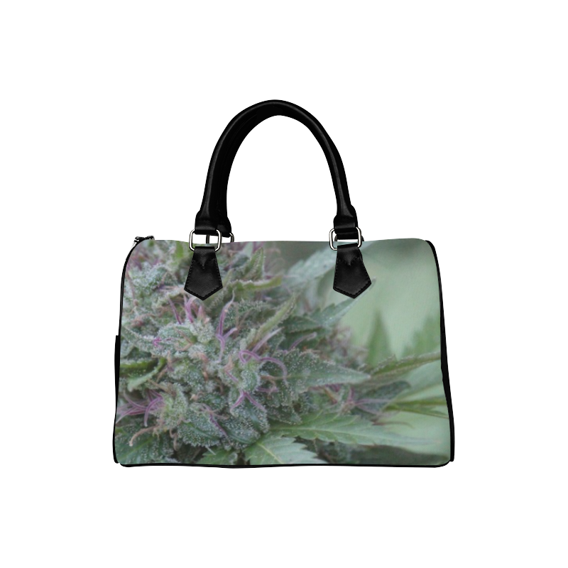 Purple Hair Lady Boston Handbag (Model 1621)