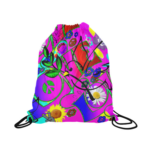 "With Love" Collection Large Drawstring Bag Model 1604 (Twin Sides)  16.5"(W) * 19.3"(H)