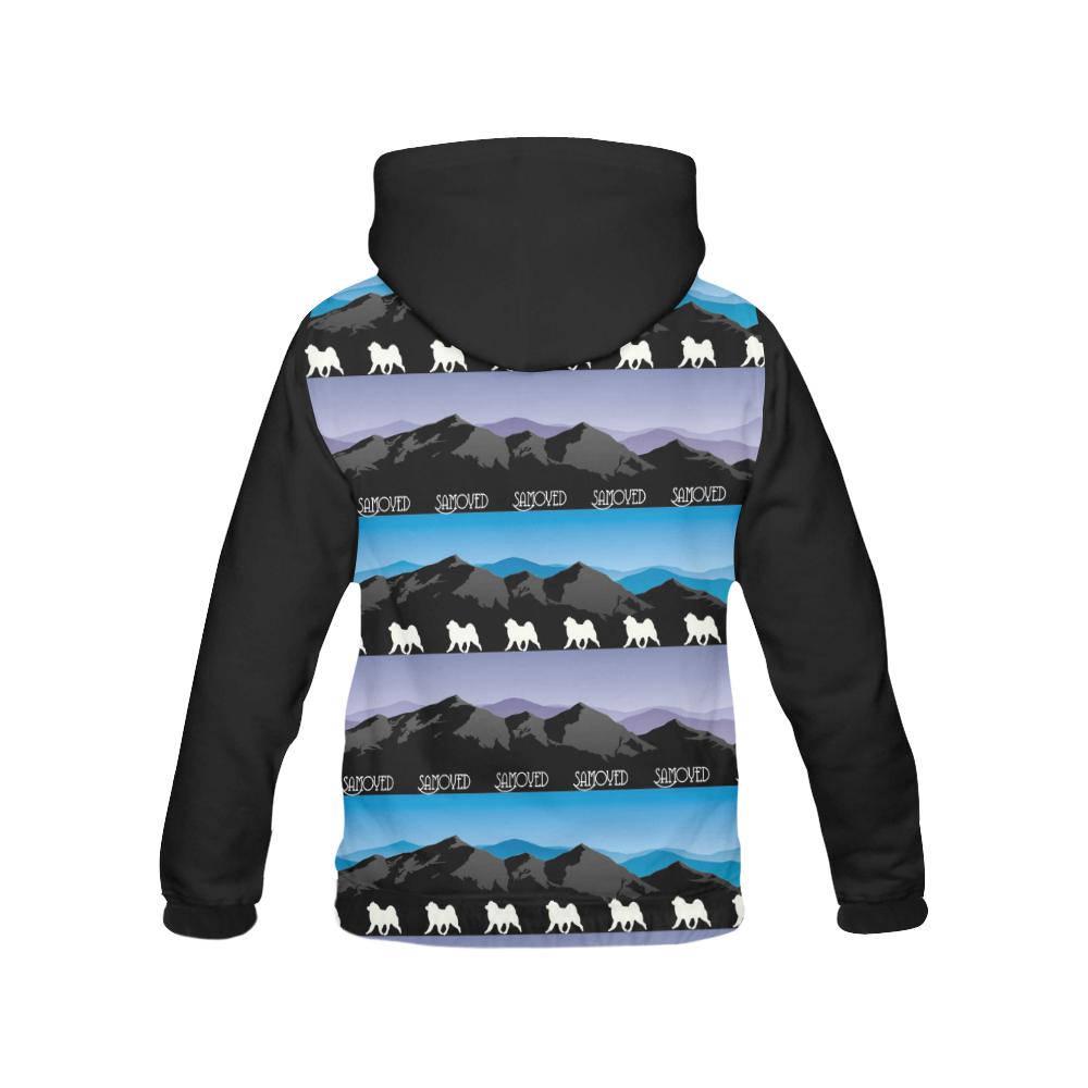 Samoyed Rockin the Rockies All Over Print Hoodie for Men (USA Size) (Model H13)