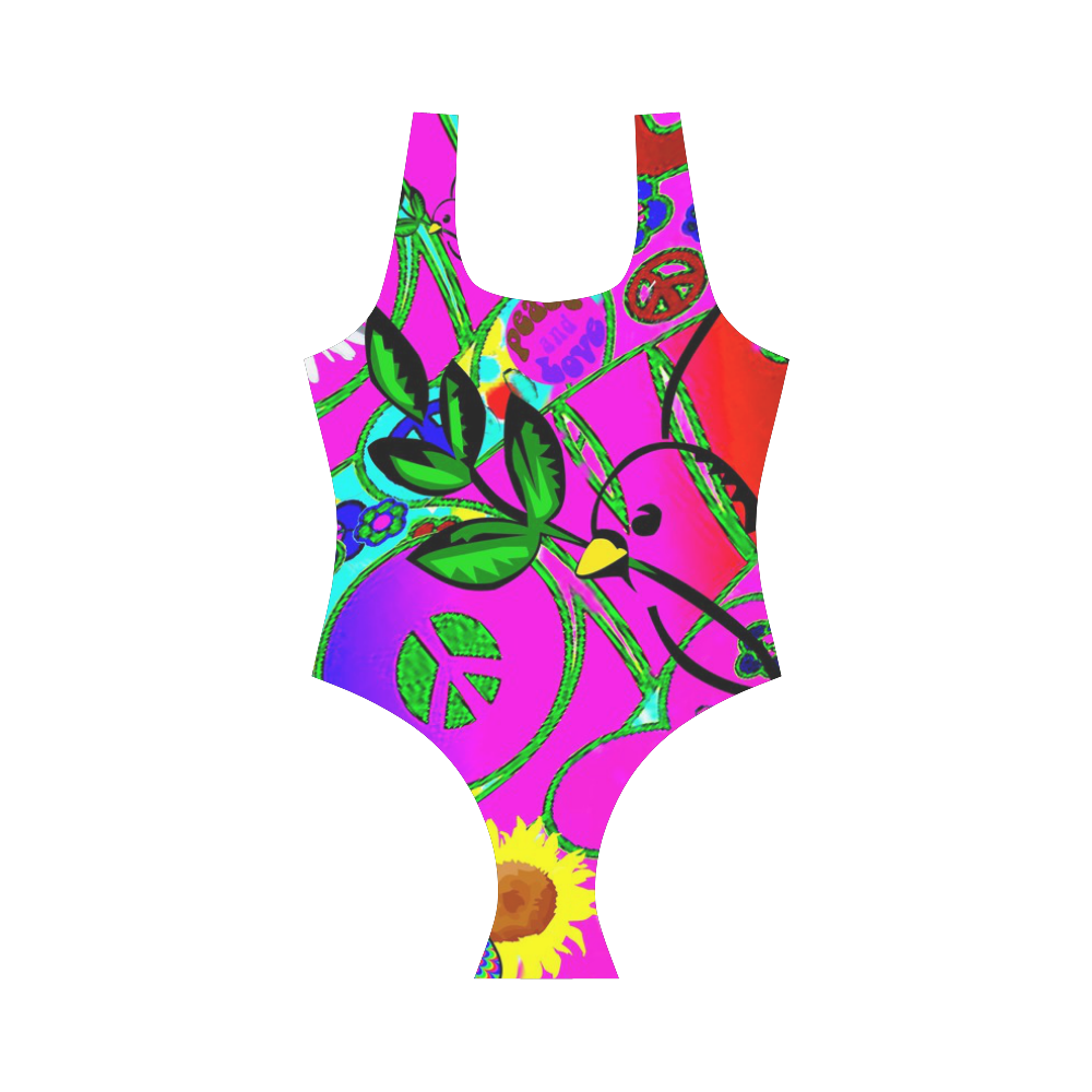 From the "With Love" Fashion Collection Vest One Piece Swimsuit (Model S04)