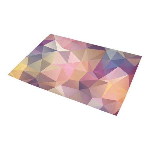 Polygon gray pink Azalea Doormat 24" x 16" (Sponge Material)