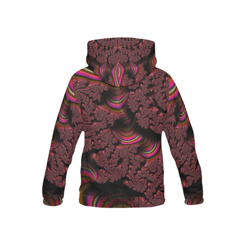 Martian Mars Planet Fractal Abstract All Over Print Hoodie for Kid (USA Size) (Model H13)