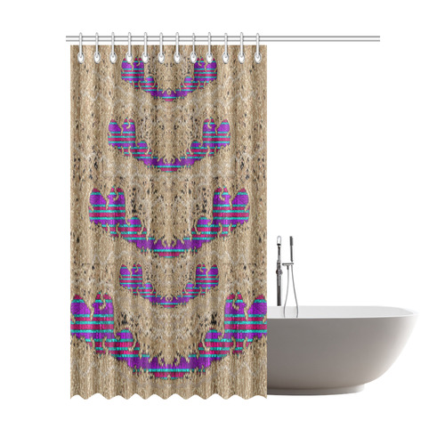 Pearl lace and smiles in peacock style Shower Curtain 72"x84"