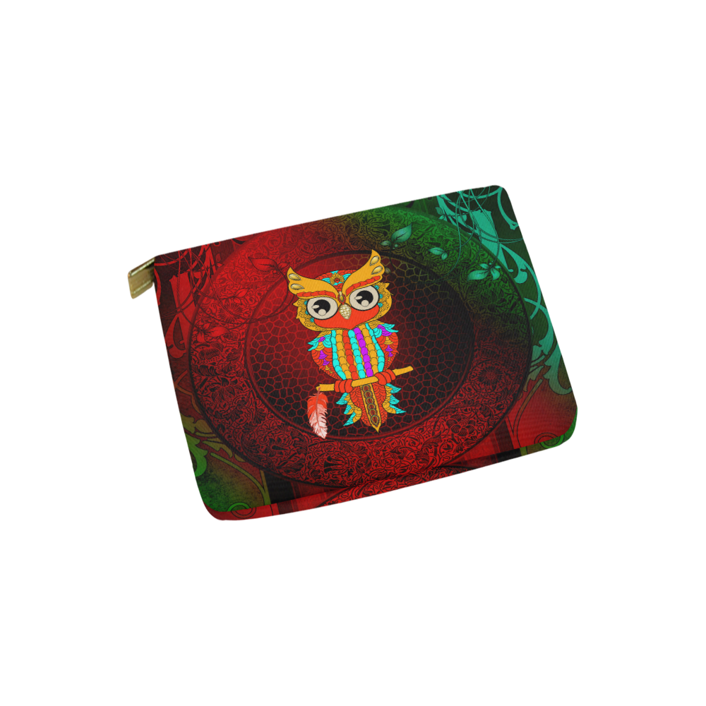 Cute owl, mandala design Carry-All Pouch 6''x5''