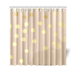Gold Dots Abstract Shower Curtain 69"x70"