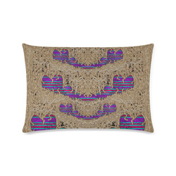 Pearl lace and smiles in peacock style Custom Zippered Pillow Case 16"x24"(Twin Sides)
