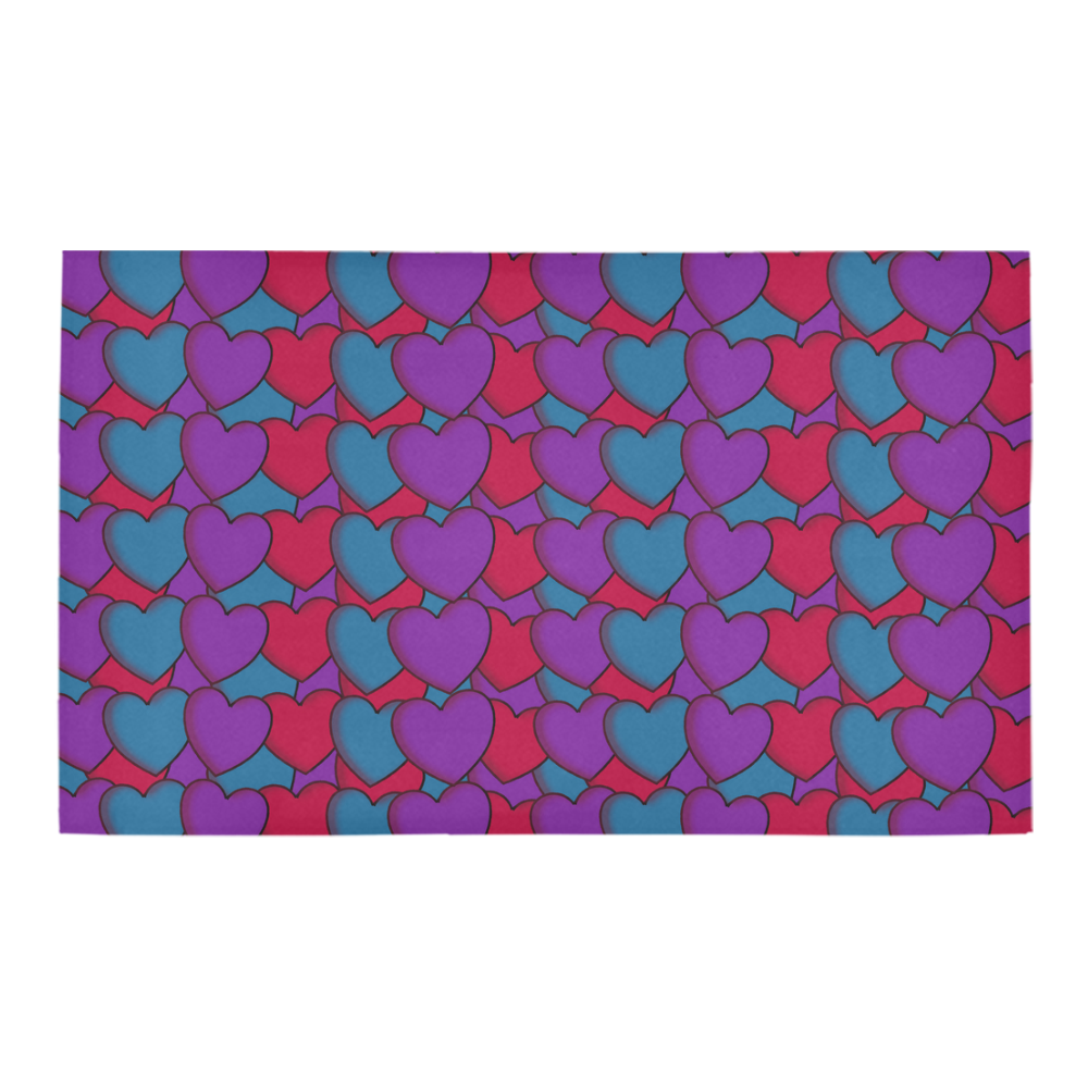 Love Hearts Azalea Doormat 30" x 18" (Sponge Material)