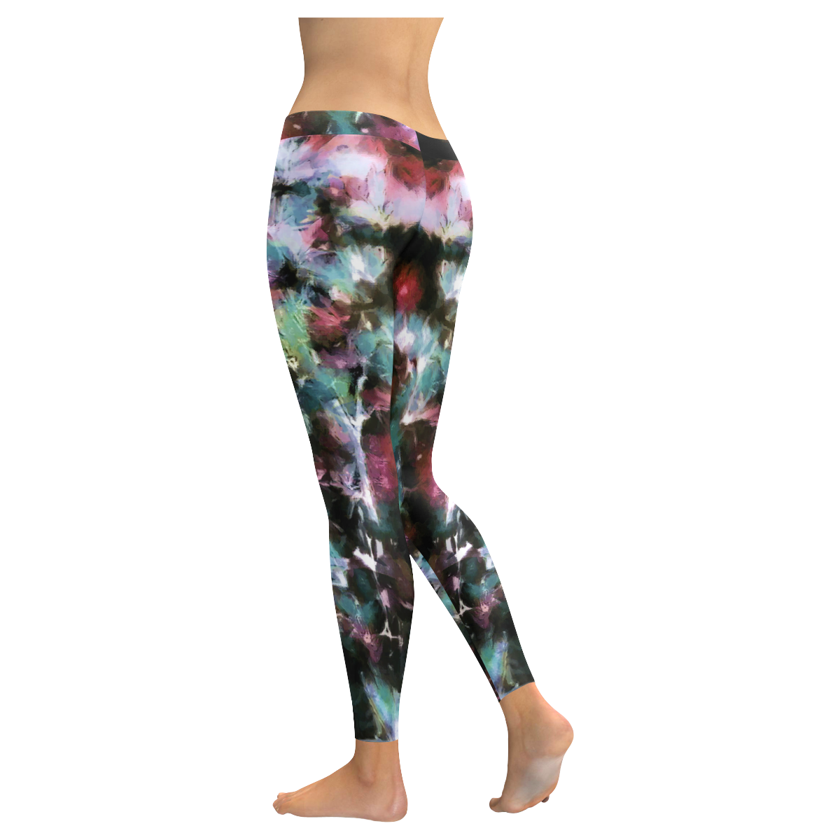Night in the woods . Women's Low Rise Leggings (Invisible Stitch) (Model L05)