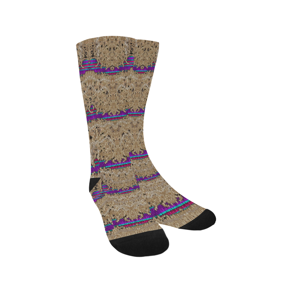 Pearl lace and smiles in peacock style Trouser Socks