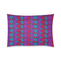Love Hearts Custom Zippered Pillow Case 20"x30" (one side)
