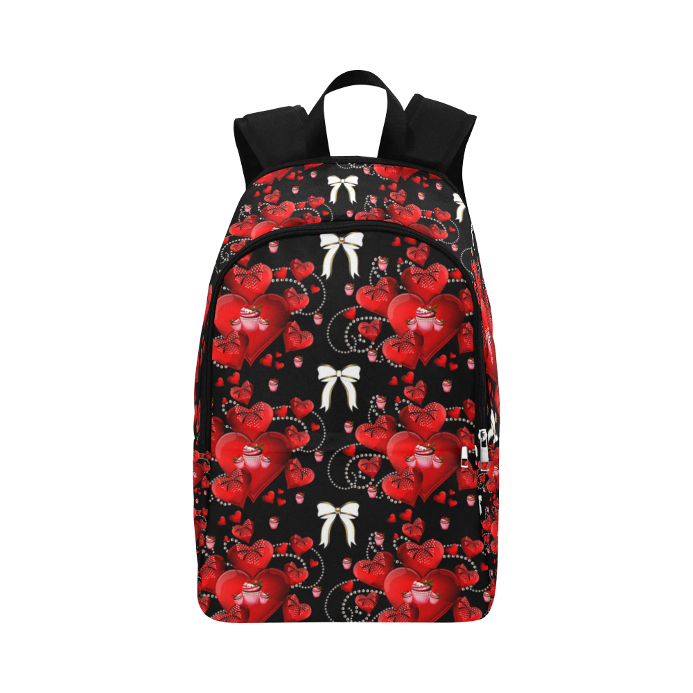 Rockabilly hearts and bows Fabric Backpack for Adult (Model 1659)