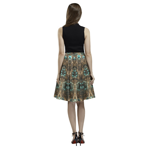 Glorious Earth Jewel Melete Pleated Midi Skirt (Model D15)
