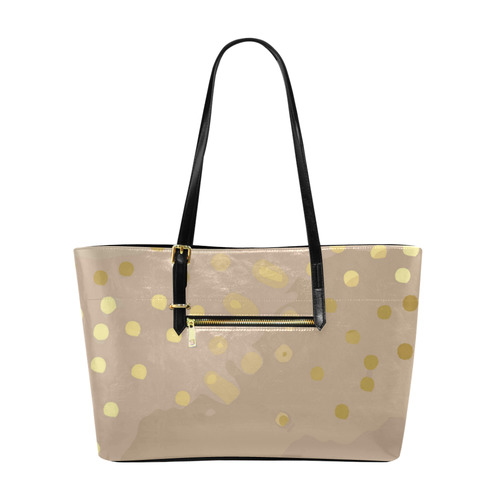 Gold Dots Abstract Euramerican Tote Bag/Large (Model 1656)