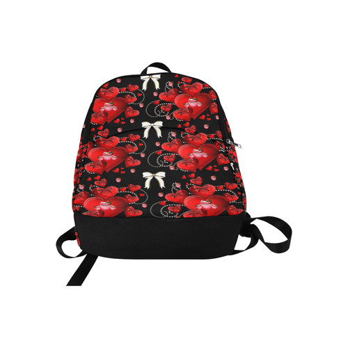 Rockabilly hearts and bows Fabric Backpack for Adult (Model 1659)