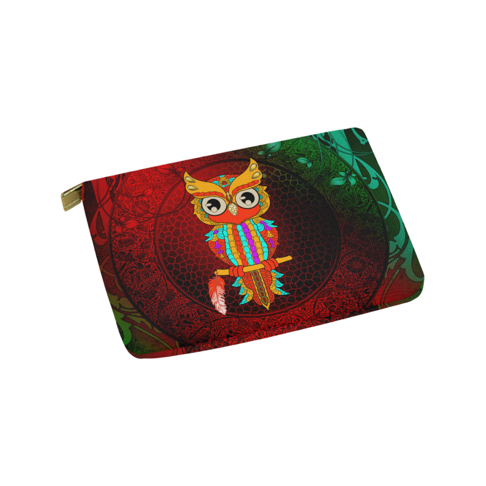 Cute owl, mandala design Carry-All Pouch 9.5''x6''