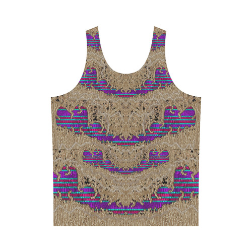 Pearl lace and smiles in peacock style All Over Print Tank Top for Men (Model T43)
