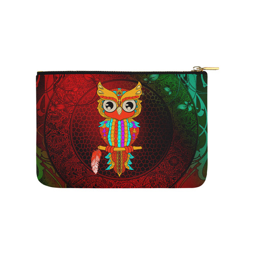 Cute owl, mandala design Carry-All Pouch 9.5''x6''