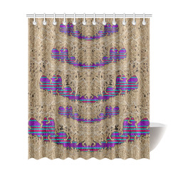 Pearl lace and smiles in peacock style Shower Curtain 72"x84"