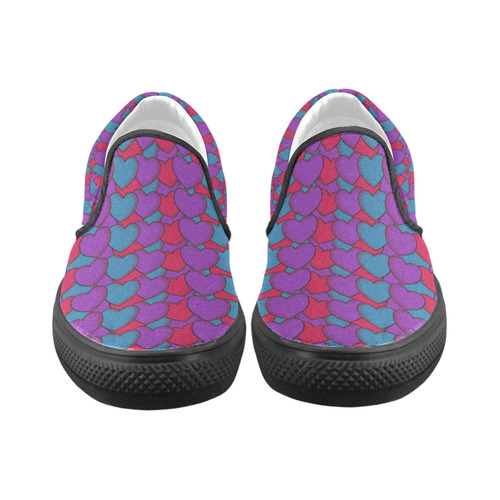 Love Hearts Slip-on Canvas Shoes for Kid (Model 019)