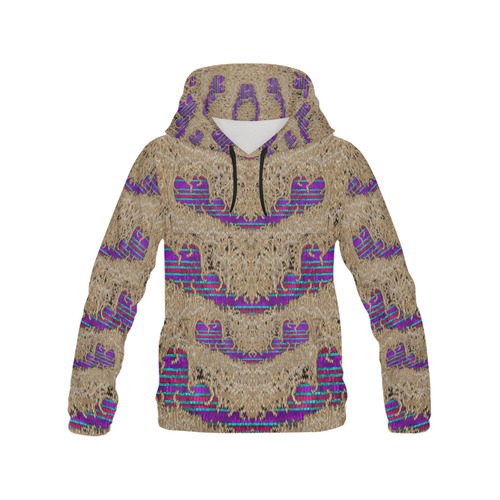 Pearl lace and smiles in peacock style All Over Print Hoodie for Women (USA Size) (Model H13)