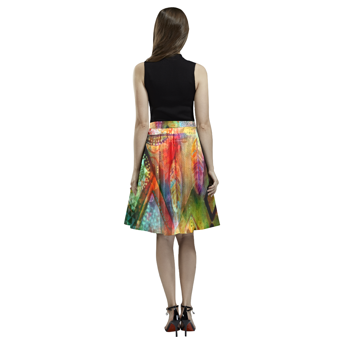 A Glimpse Of My Soul Melete Pleated Midi Skirt (Model D15)