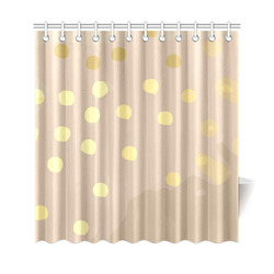 Gold Dots Abstract Shower Curtain 69"x72"