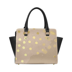 Gold Dots Abstract Classic Shoulder Handbag (Model 1653)