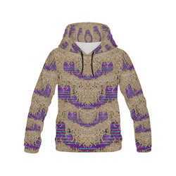 Pearl lace and smiles in peacock style All Over Print Hoodie for Men (USA Size) (Model H13)
