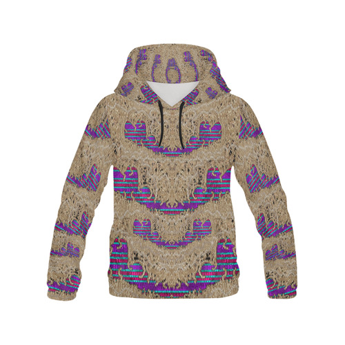 Pearl lace and smiles in peacock style All Over Print Hoodie for Men (USA Size) (Model H13)