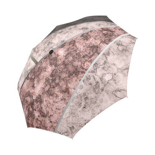 Pink and gray marble . Auto-Foldable Umbrella (Model U04)