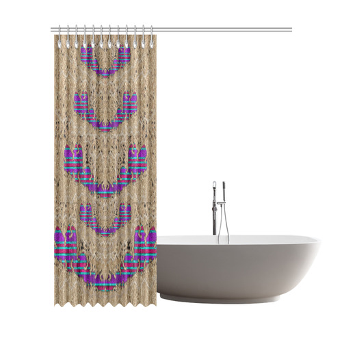 Pearl lace and smiles in peacock style Shower Curtain 72"x84"