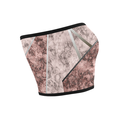 Pink and gray marble . patchwork , gray , pink , marble , marble , pink marble Bandeau Top