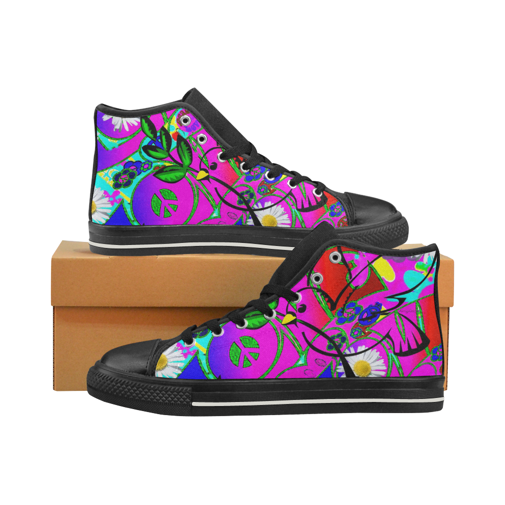 "With Love" Collection High Top Canvas Shoes for Kid (Model 017)