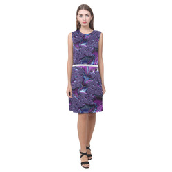Flowery Tropical Islands Fractal Abstract Eos Women's Sleeveless Dress (Model D01)