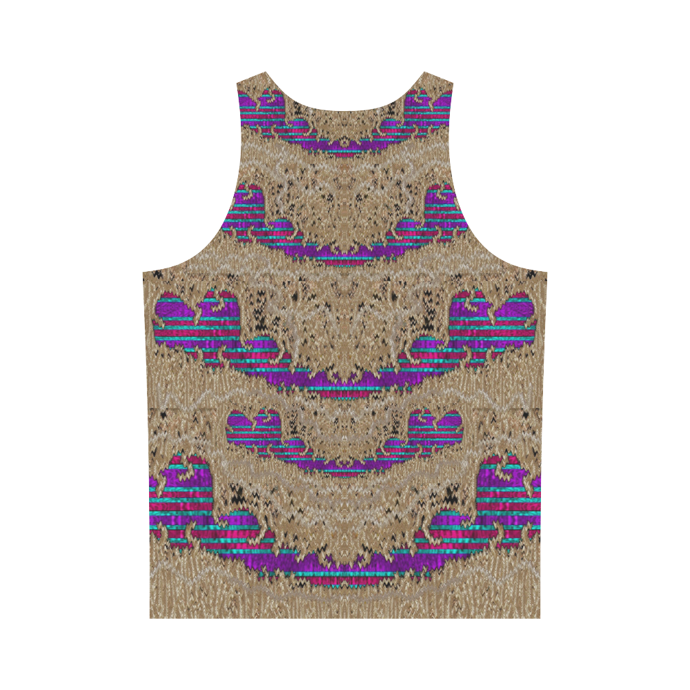 Pearl lace and smiles in peacock style All Over Print Tank Top for Men (Model T43)