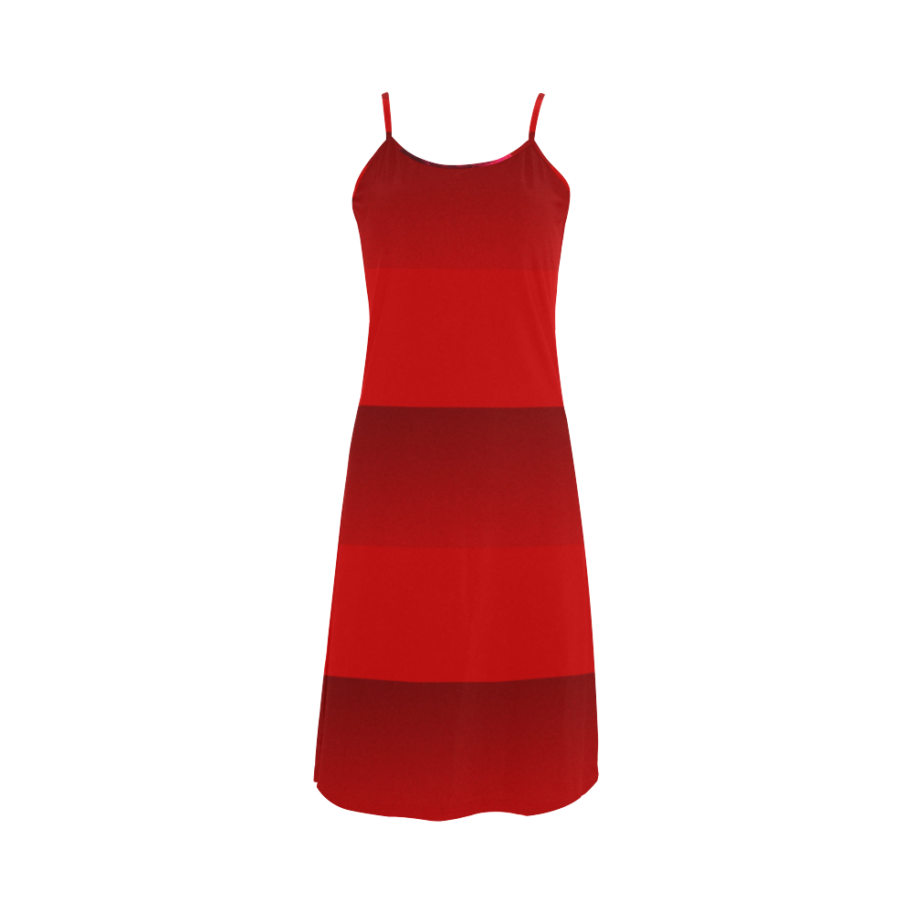 Red Stripes Alcestis Slip Dress (Model D05) | ID: D1768807