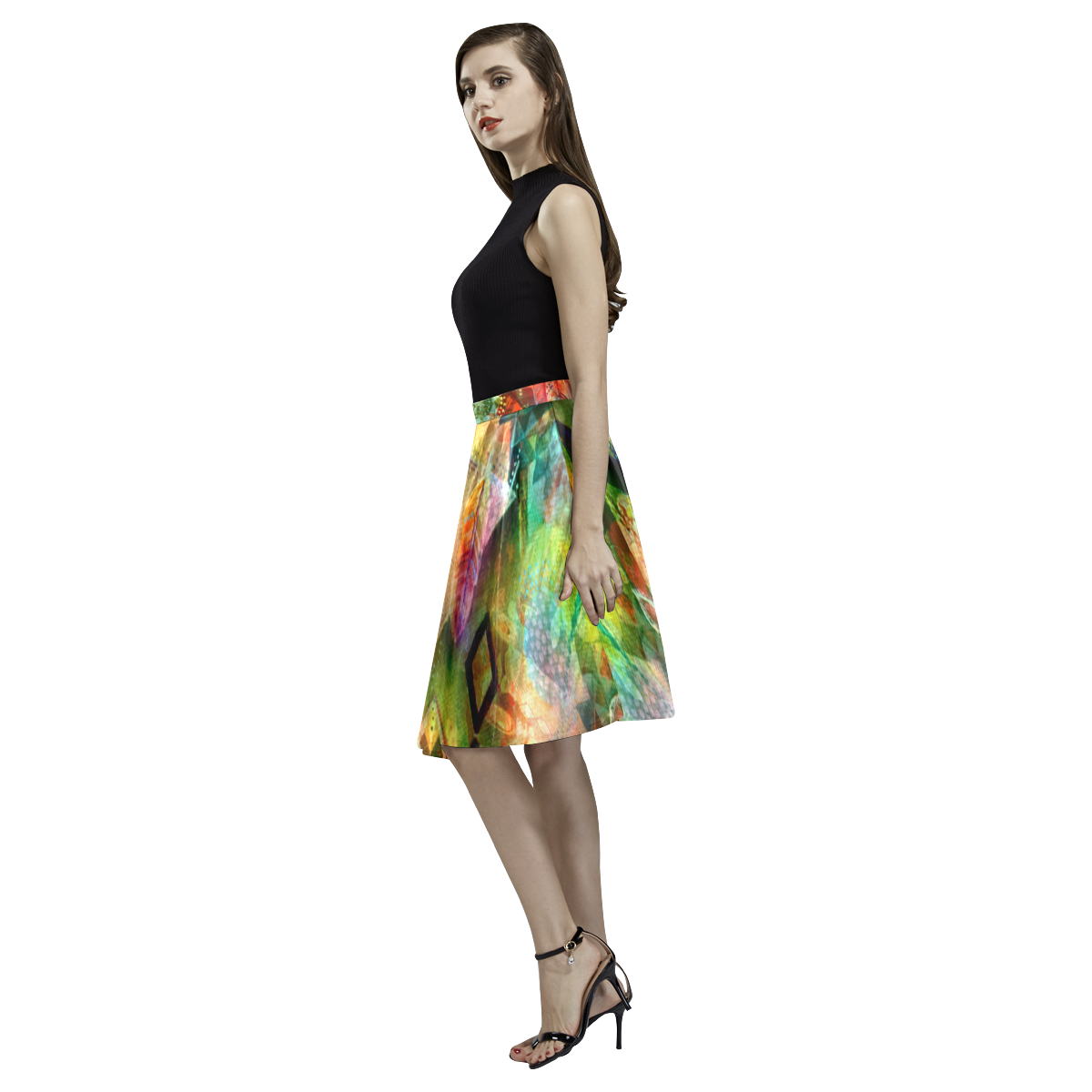 A Glimpse Of My Soul Melete Pleated Midi Skirt (Model D15)