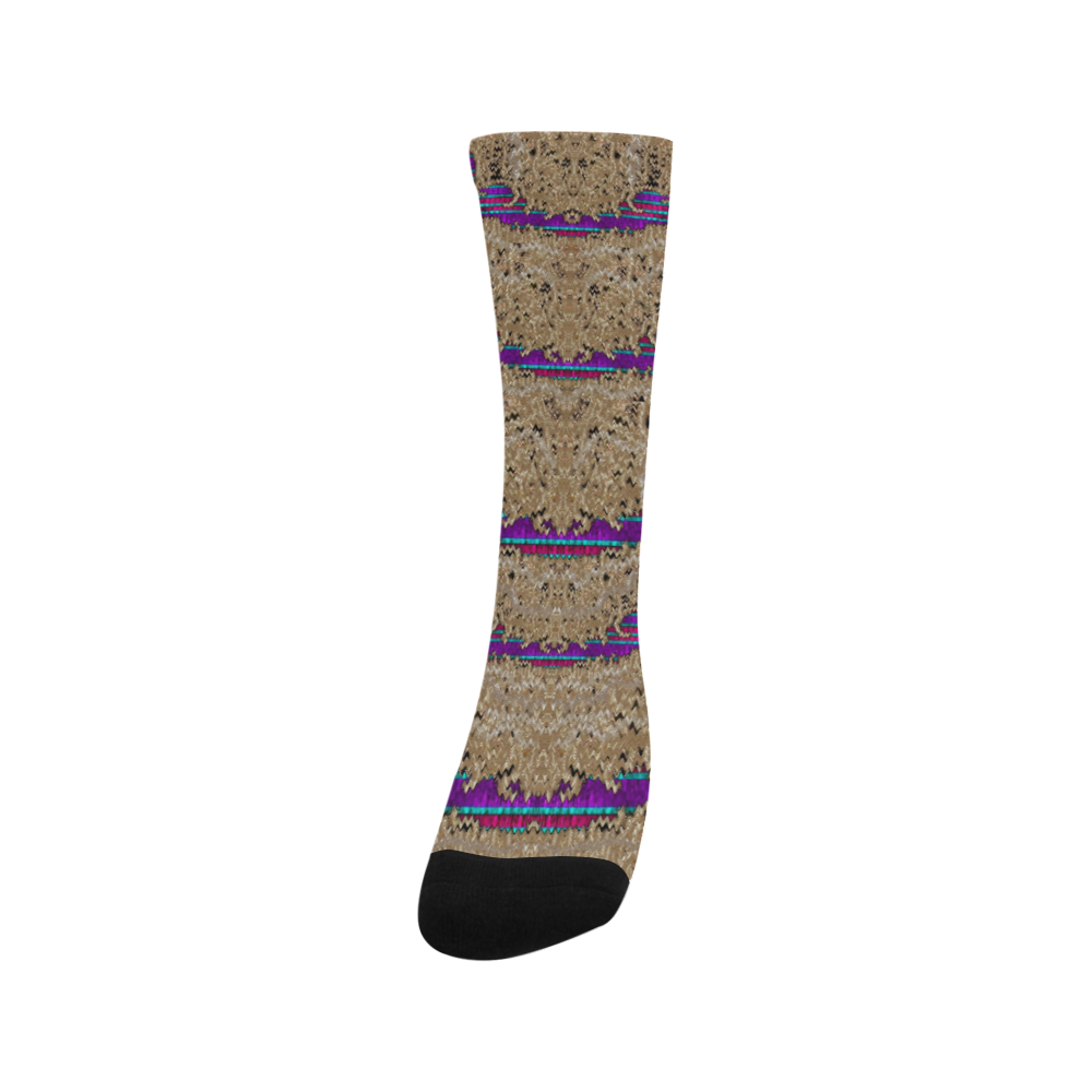 Pearl lace and smiles in peacock style Trouser Socks