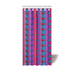 Love Hearts Shower Curtain 36"x72"