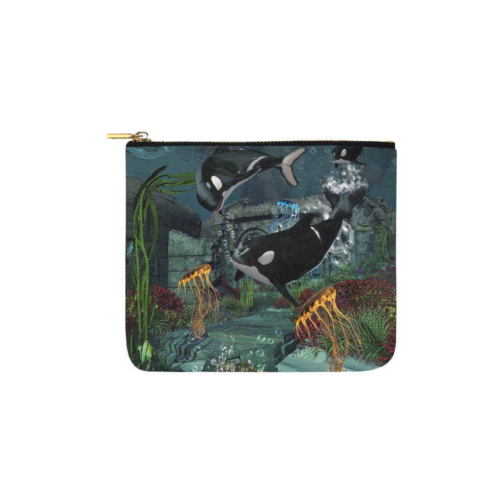 Amazing orcas Carry-All Pouch 6''x5''