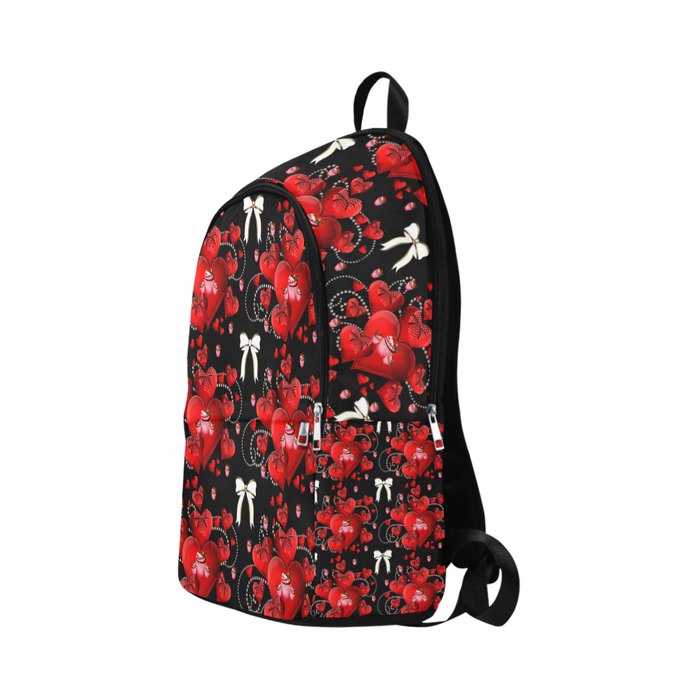 Rockabilly hearts and bows Fabric Backpack for Adult (Model 1659)