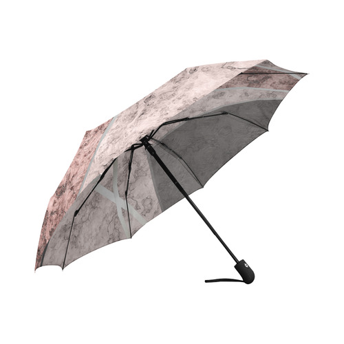 Pink and gray marble . Auto-Foldable Umbrella (Model U04)