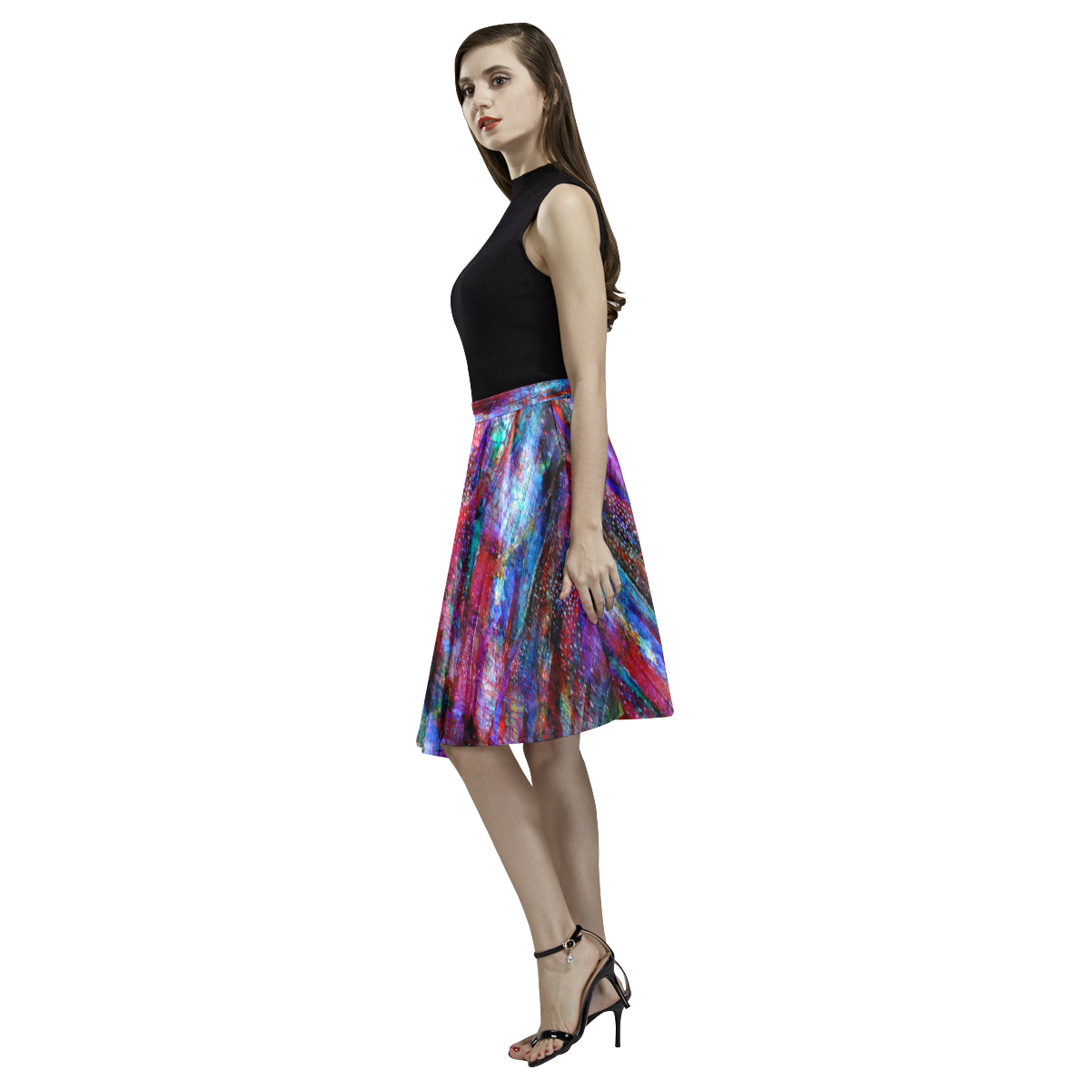 Fairy Earth Melete Pleated Midi Skirt (Model D15)